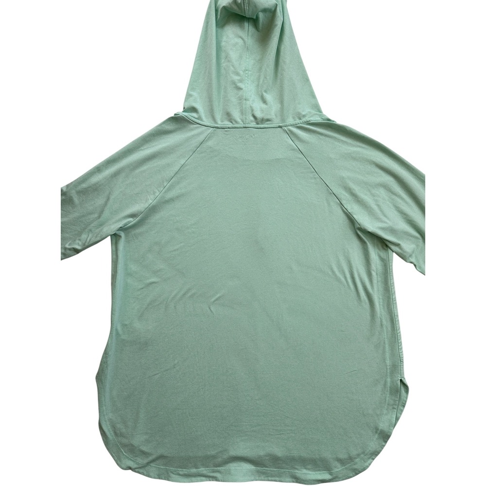 Athleta Uptempo Hoodie Sweatshirt Women XL Green Excellent Thumbhole Raglan Hem - Picture 2 of 9